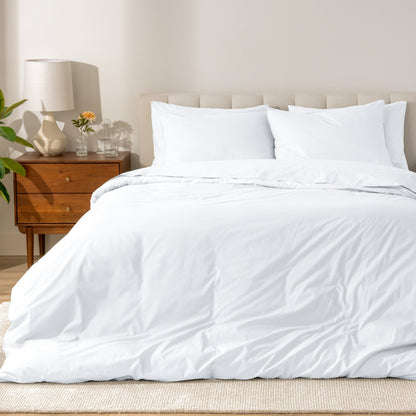 Set copripiumino in percalle di cotone biologico Bare Home