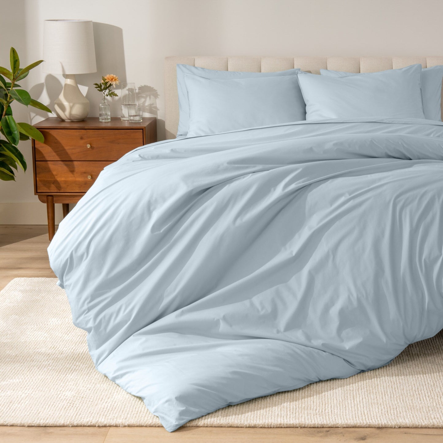 Set copripiumino in percalle di cotone biologico Bare Home