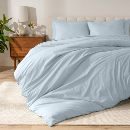 Set copripiumino in percalle di cotone biologico Bare Home