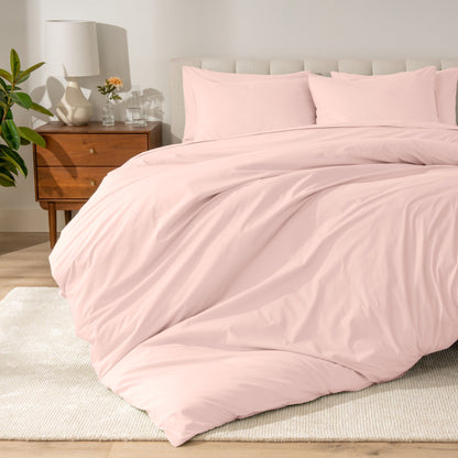 Set copripiumino in percalle di cotone biologico Bare Home