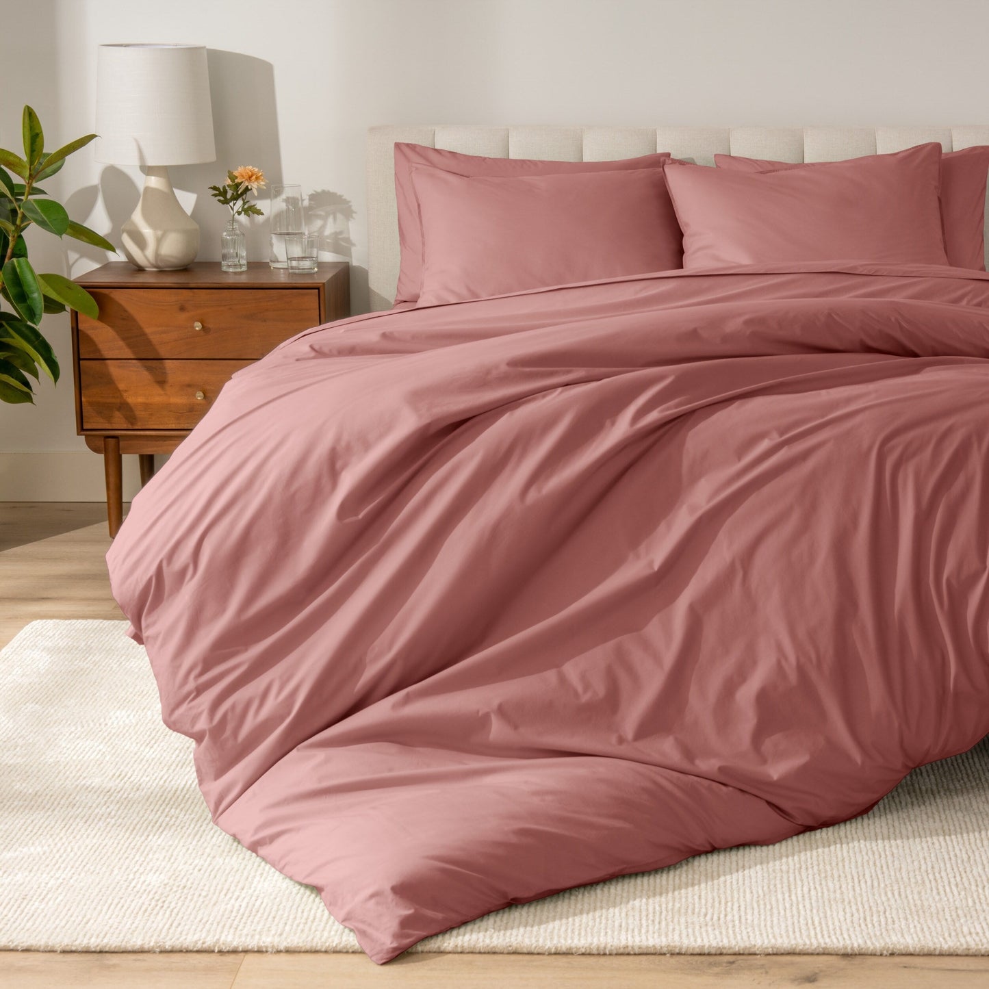 Set copripiumino in percalle di cotone biologico Bare Home