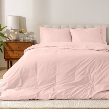 Set copripiumino in percalle di cotone biologico Bare Home