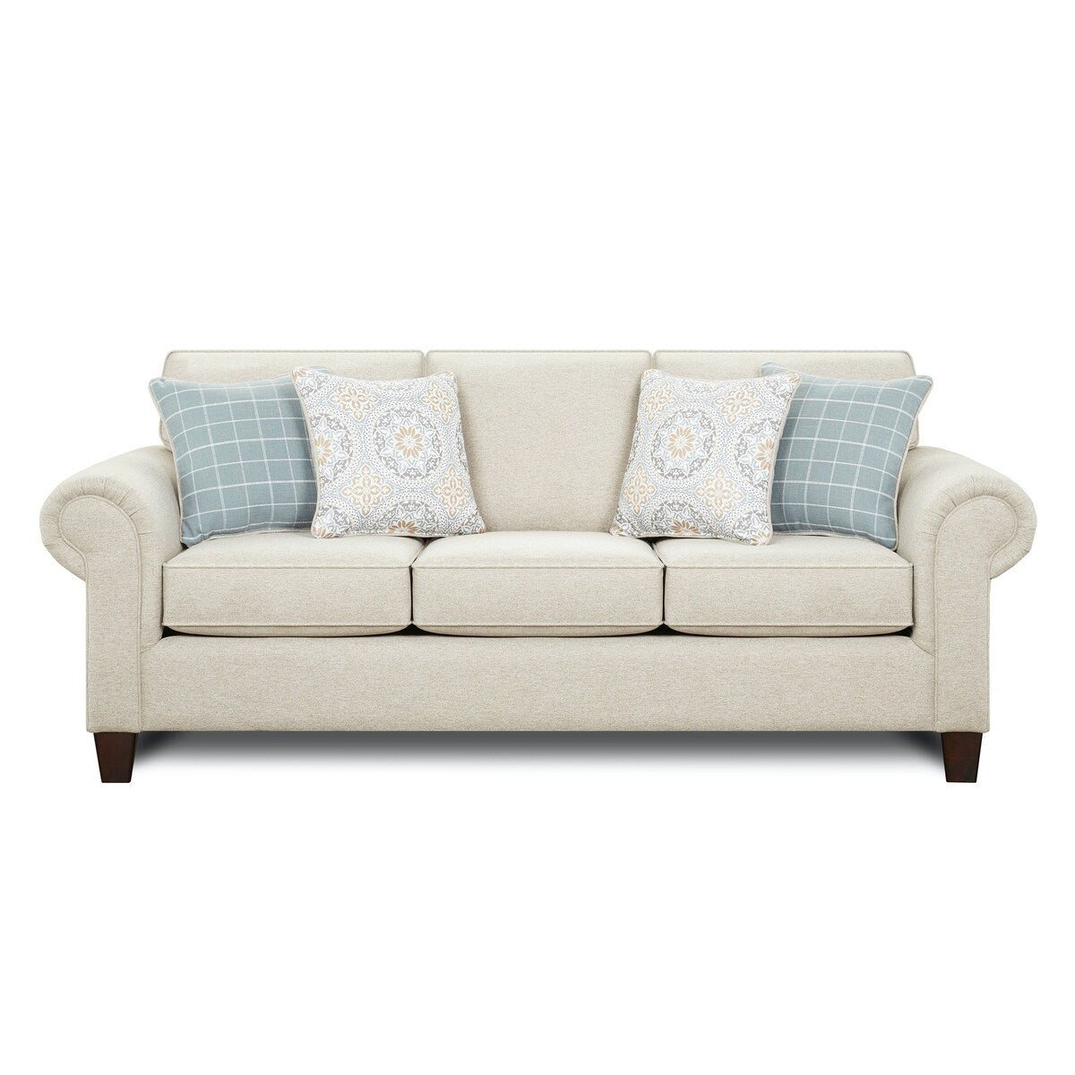 Divano letto tradizionale Bates Nickel Light Grey Queen