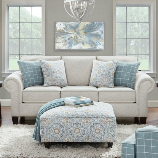Divano letto tradizionale Bates Nickel Light Grey Queen
