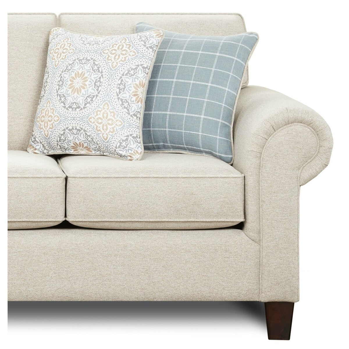 Divano letto tradizionale Bates Nickel Light Grey Queen