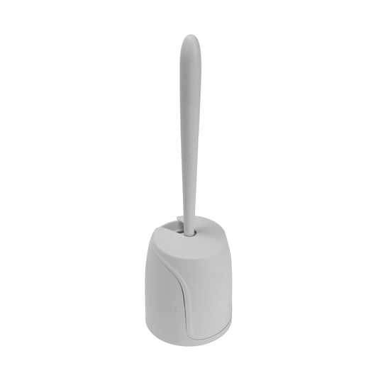 Scopino per WC Bath Bliss con coperchio a chiusura automatica e setole in gomma morbida - 5x5x 17