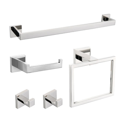Set di accessori per il bagno Bathlet da 5 pezzi in acciaio inossidabile