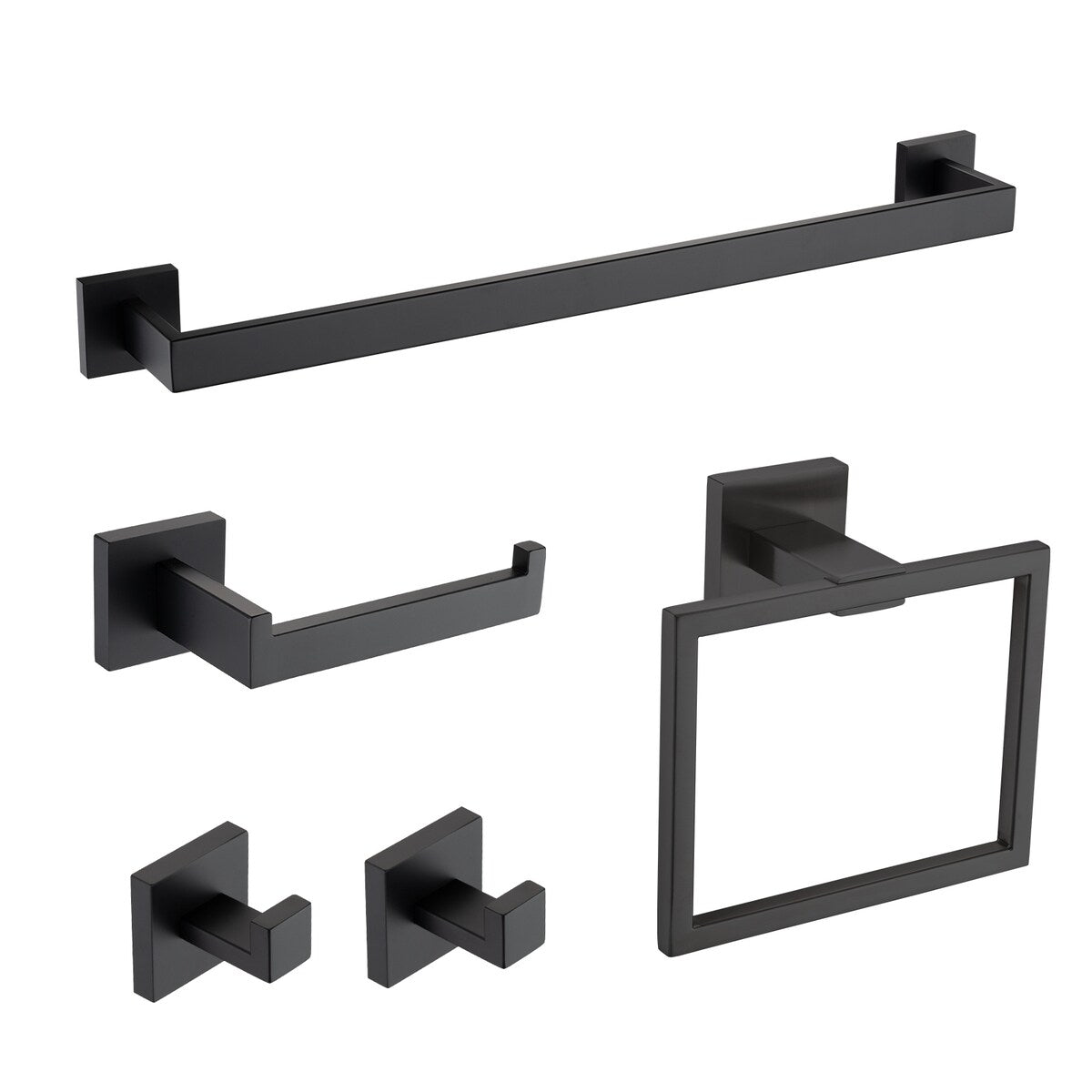 Set di accessori per il bagno Bathlet da 5 pezzi in acciaio inossidabile