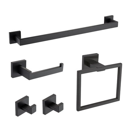 Set di accessori per il bagno Bathlet da 5 pezzi in acciaio inossidabile