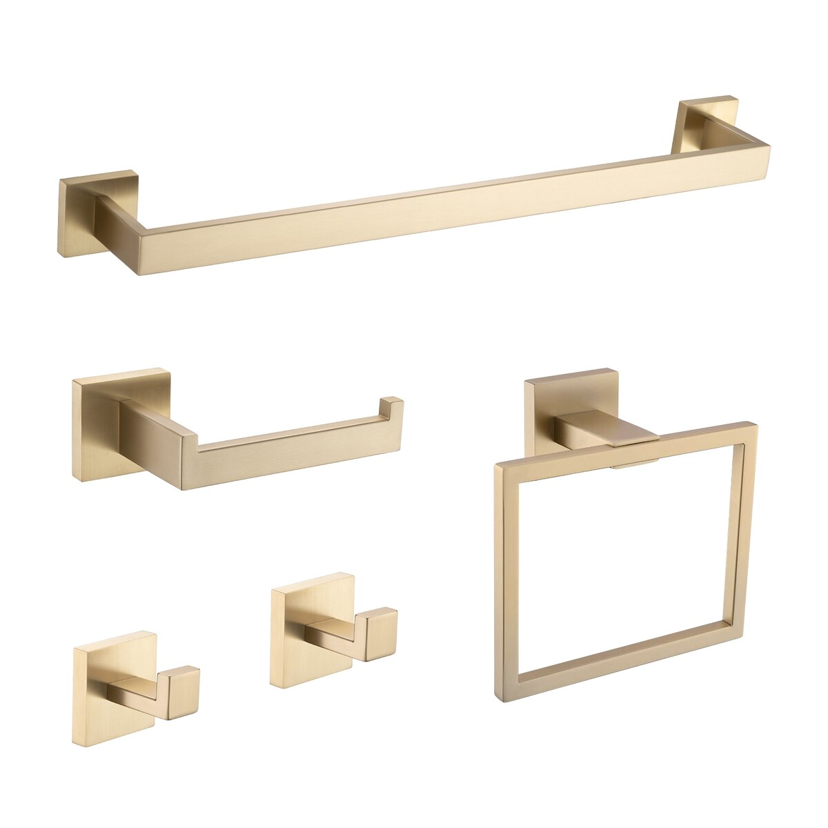 Set di accessori per il bagno Bathlet da 5 pezzi in acciaio inossidabile