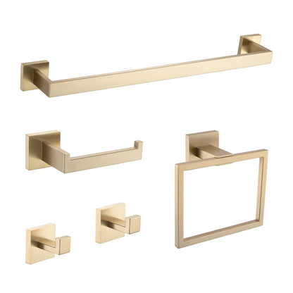 Set di accessori per il bagno Bathlet da 5 pezzi in acciaio inossidabile