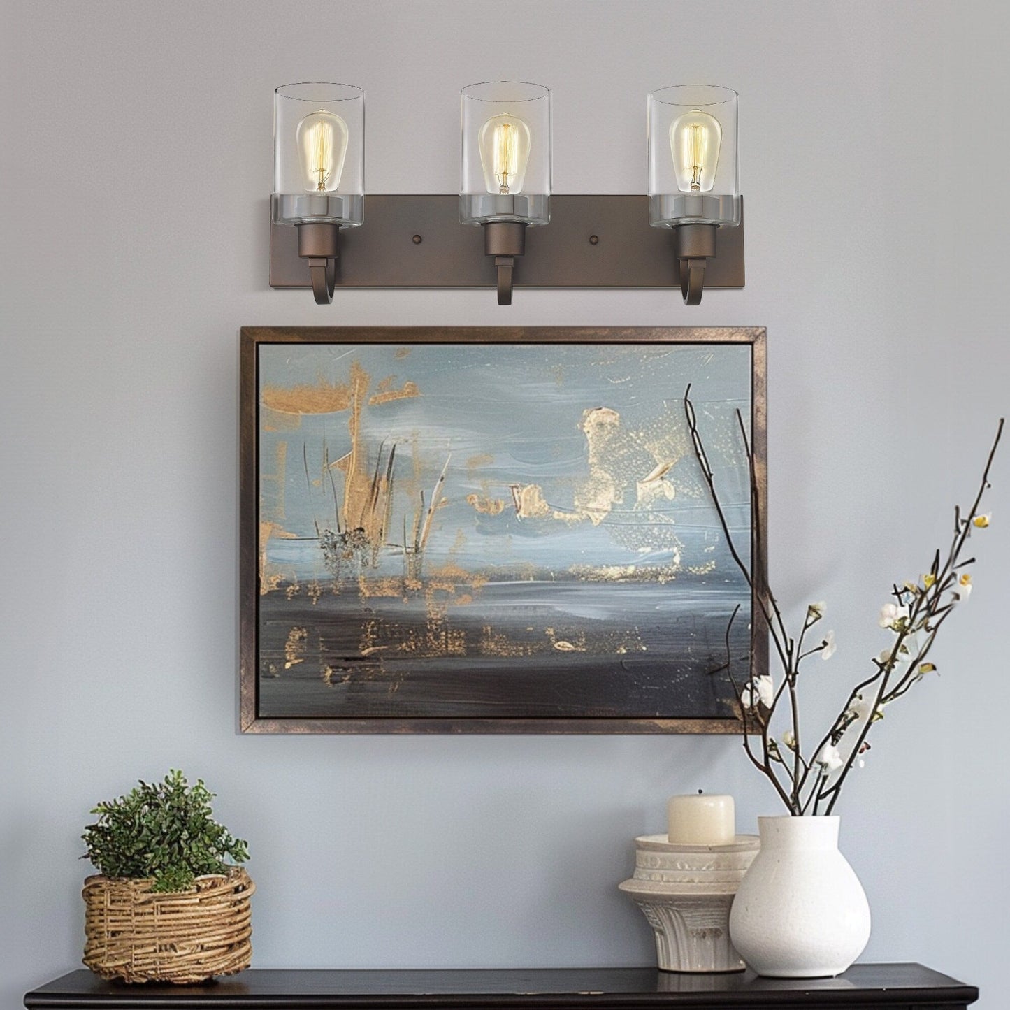 Lampadari per il mobiletto del bagno - Lampada da parete in stile rustico per il bagno