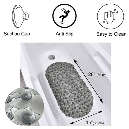 Tappetino antiscivolo ovale per vasca da bagno Bubbles 28 L x 15 W