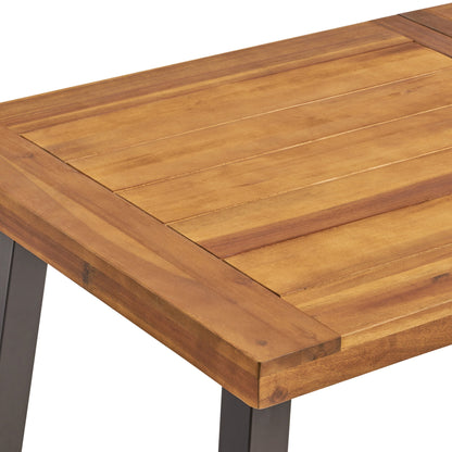 Set da pranzo per esterni Bavaro in acacia da 7 pezzi di Christopher Knight Home