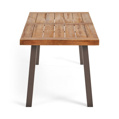 Set da pranzo per esterni Bavaro in acacia da 7 pezzi di Christopher Knight Home