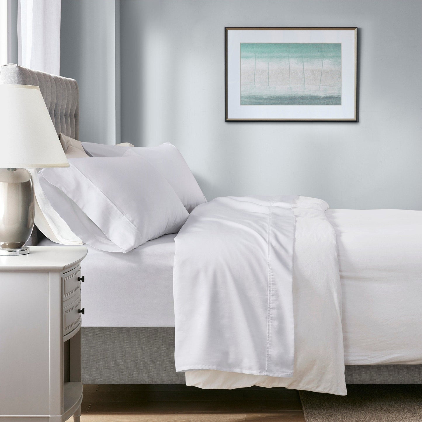 Beautyrest 1000 Thread Count Set di lenzuola rinfrescanti in misto cotone, 4 pezzi