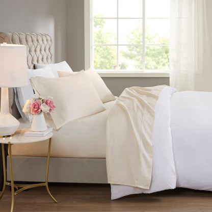 Beautyrest 600 Thread Count - Set di lenzuola rinfrescanti in misto cotone, 4 pezzi