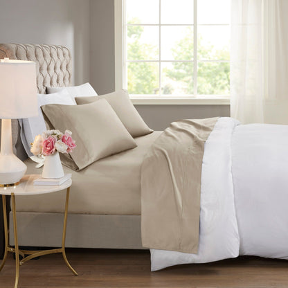 Beautyrest 600 Thread Count - Set di lenzuola rinfrescanti in misto cotone, 4 pezzi
