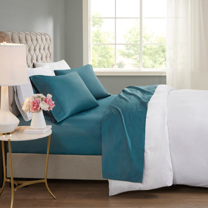 Beautyrest 600 Thread Count - Set di lenzuola rinfrescanti in misto cotone, 4 pezzi