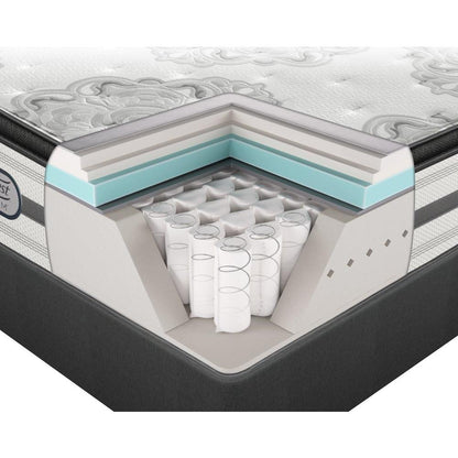Set di materassi king-size in memory foam AirCool extra rigido Beautyrest Platinum da 12,5 pollici