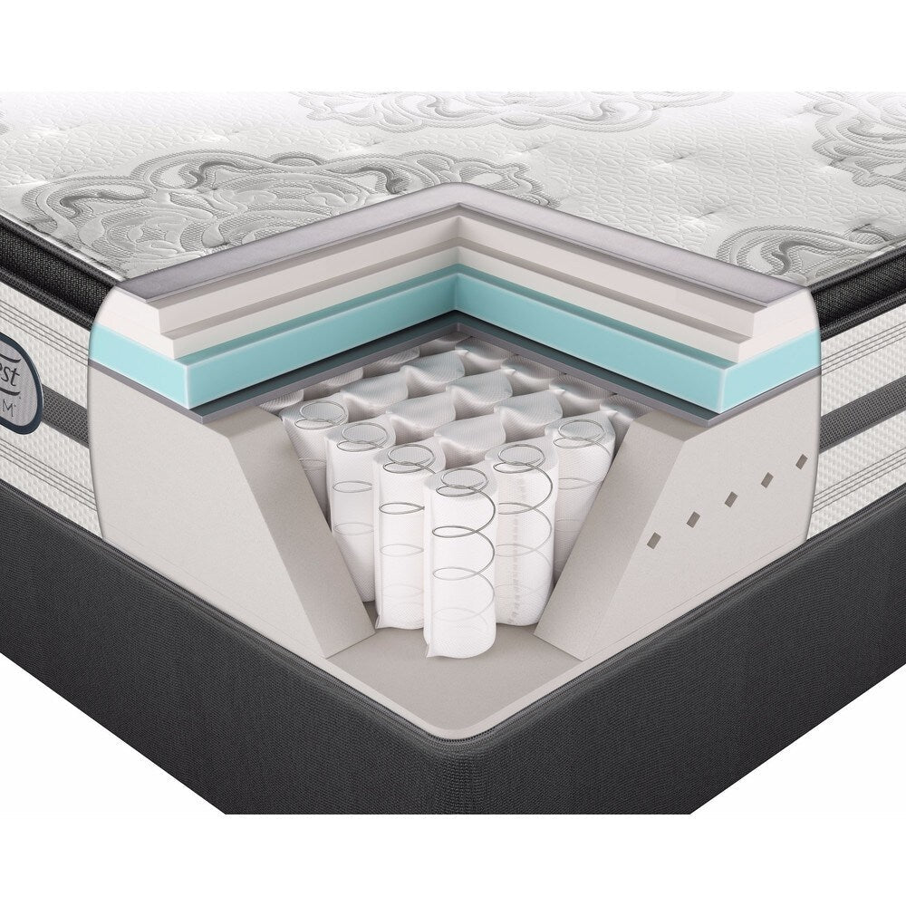 Set di materassi singoli Beautyrest Platinum Angelica Luxury Firm Pillow Top da 14,5 pollici