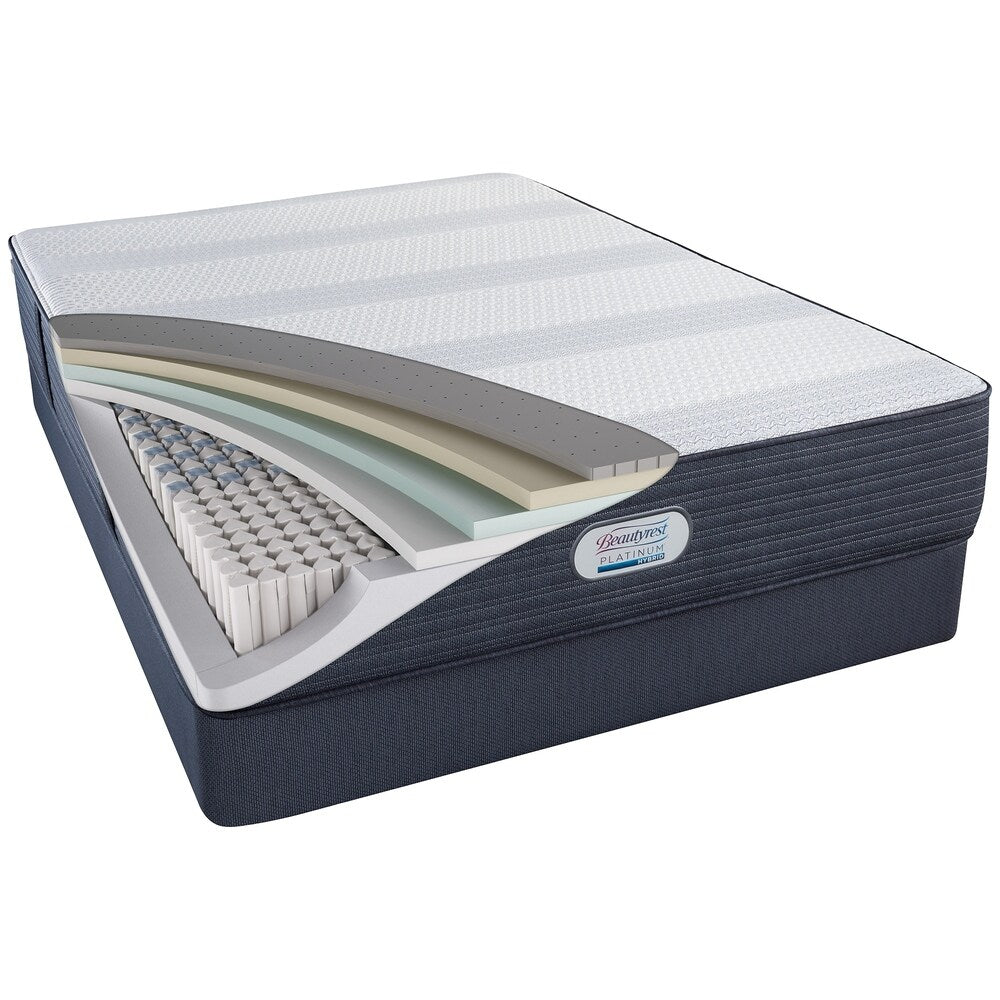 Set di materassi a molle Beautyrest Platinum Brayford Creek da 13 pollici, modello California King-size, di lusso e rigidi - N/D