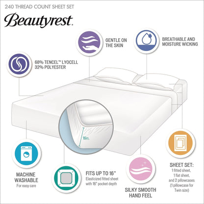 Set di lenzuola Beautyrest Tencel Lyocell Blend