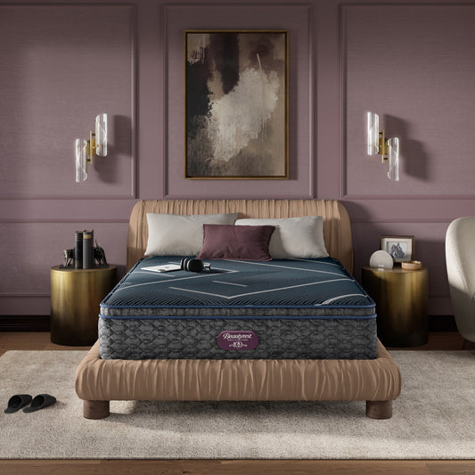 Materasso Beautyrest World Class Level Four Hybrid Medium Apex PillowTop - Blu scuro