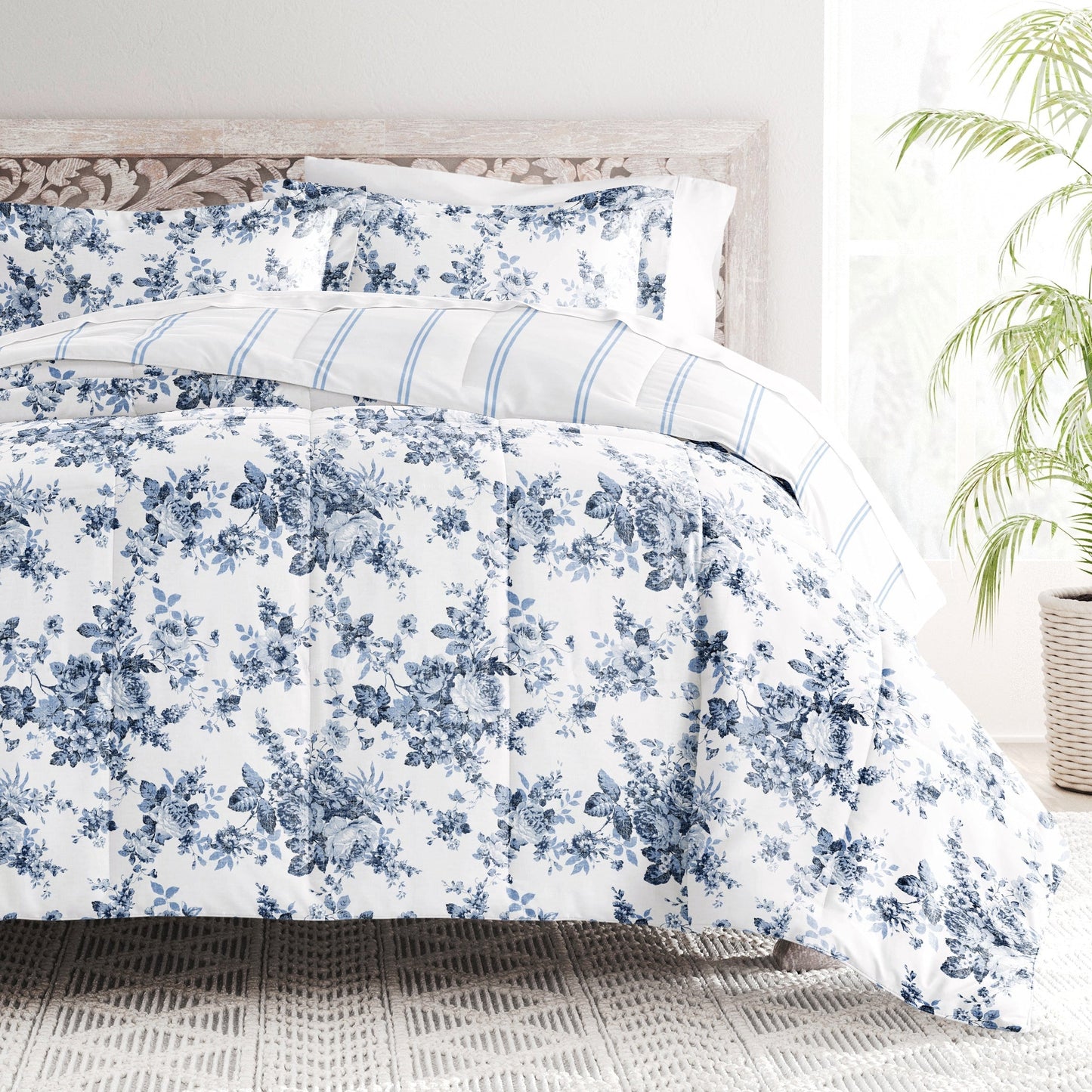 Set copripiumino reversibile con motivo a rose di cavolo di Becky Cameron