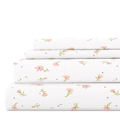 Set di lenzuola con tasca profonda, 4 pezzi, stampate e doppia spazzolatura di Becky Cameron