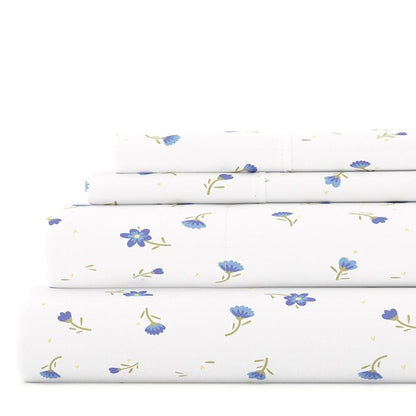 Set di lenzuola con tasca profonda, 4 pezzi, stampate e doppia spazzolatura di Becky Cameron