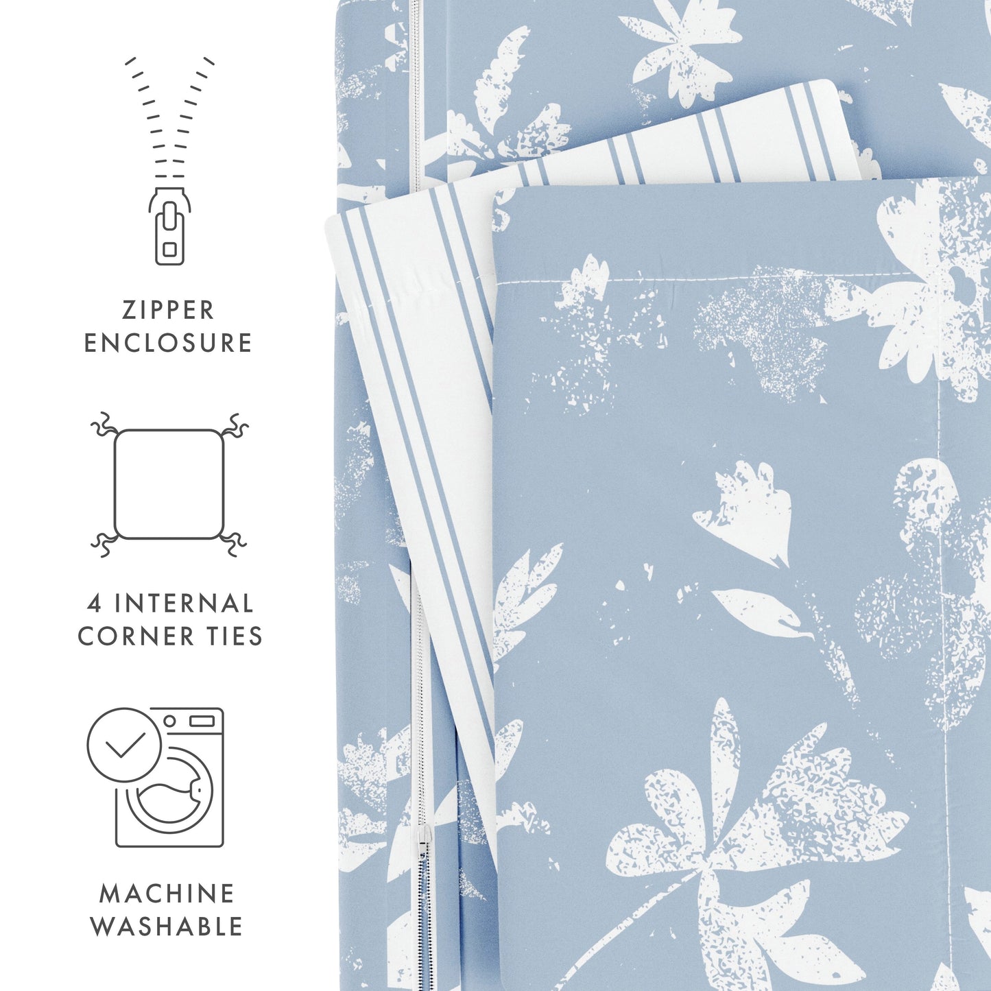 Set copripiumino reversibile da 3 pezzi Becky Cameron Oversized Country Home
