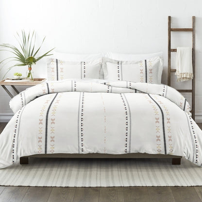 Set copripiumino 3 pezzi Becky Cameron Natural Geo Lines