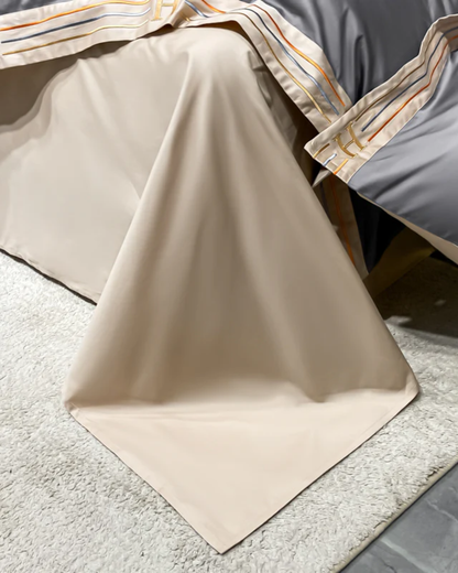 Set biancheria da letto Sérénité Luxe in raso di cotone – 4 pezzi