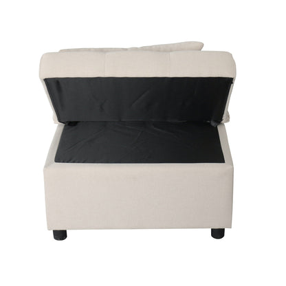 Divano letto singolo pieghevole beige da 39,8 pollici con schienale regolabile e cuscini per soggiorno