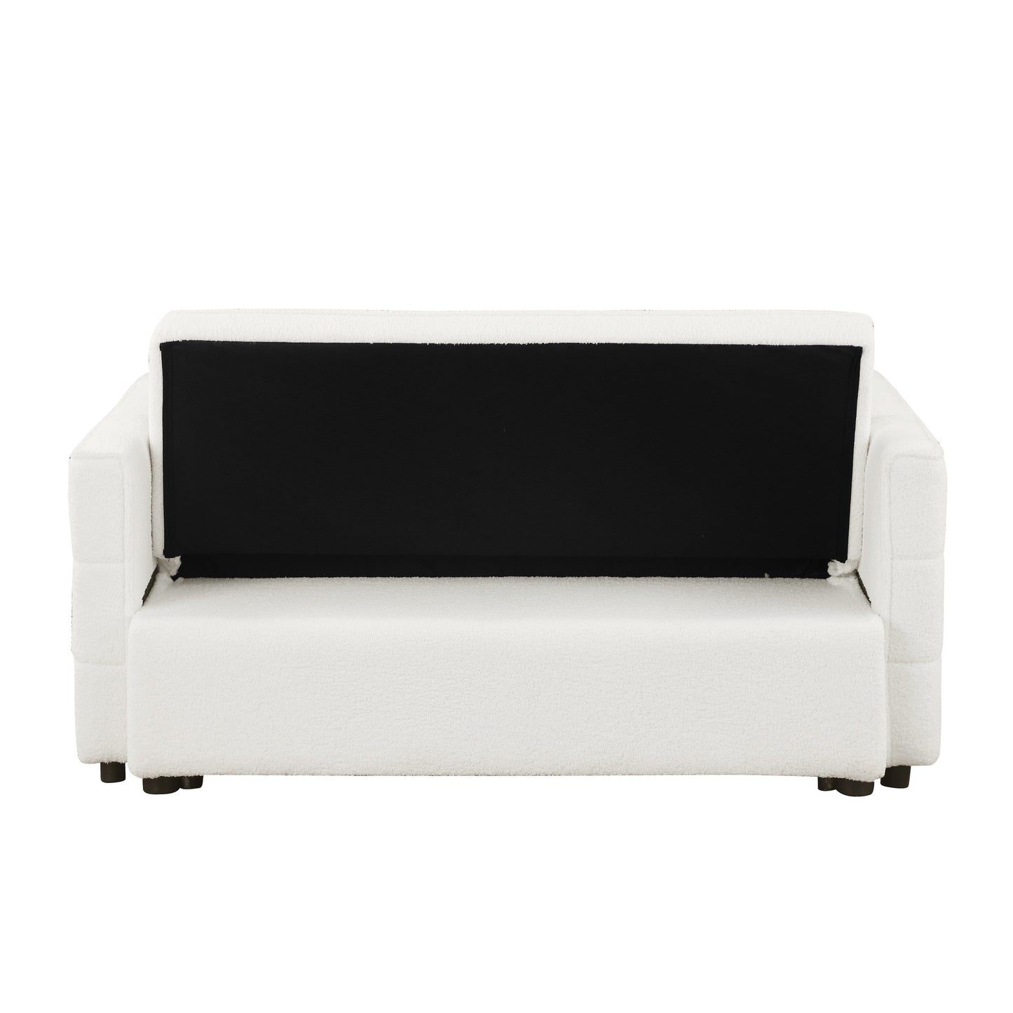 Divano letto trasformabile in divano letto Boucle beige 55.12 con schienale regolabile e 2 cuscini per la vita per il soggiorno