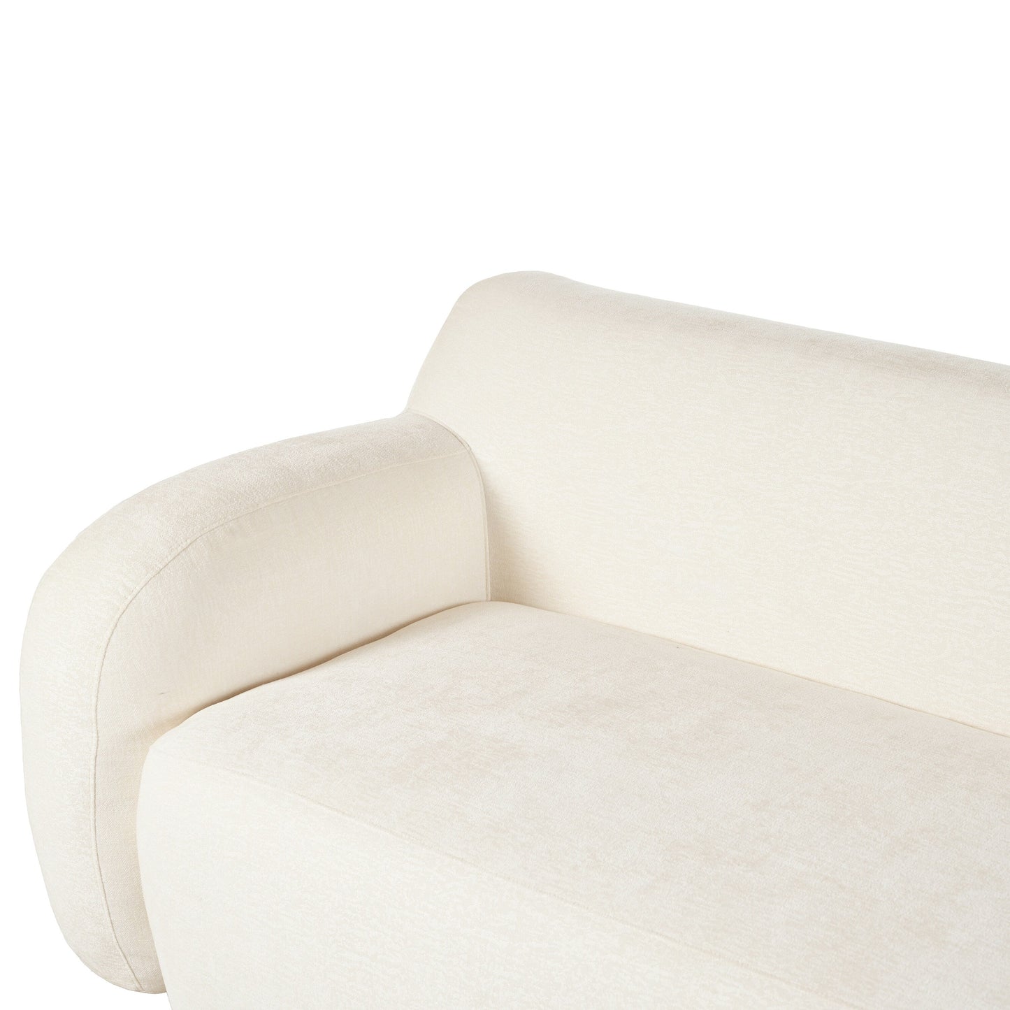 Divano a 3 posti Beige 81.5 Minimalist Compression con sedute ampie e imbottitura in schiuma ad alta densità per soggiorni