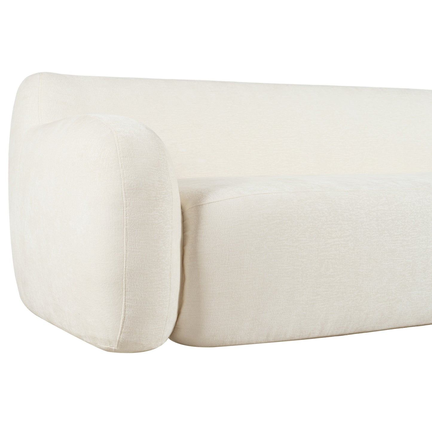 Divano a 3 posti Beige 81.5 Minimalist Compression con sedute ampie e imbottitura in schiuma ad alta densità per soggiorni
