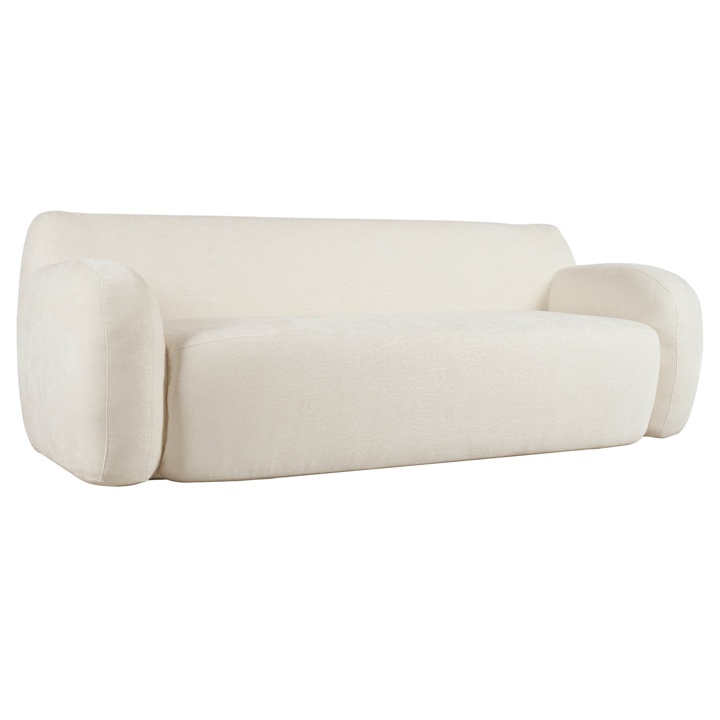 Divano a 3 posti Beige 81.5 Minimalist Compression con sedute ampie e imbottitura in schiuma ad alta densità per soggiorni