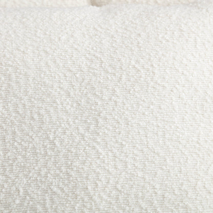 Divano a due posti in boucle beige con struttura in metallo