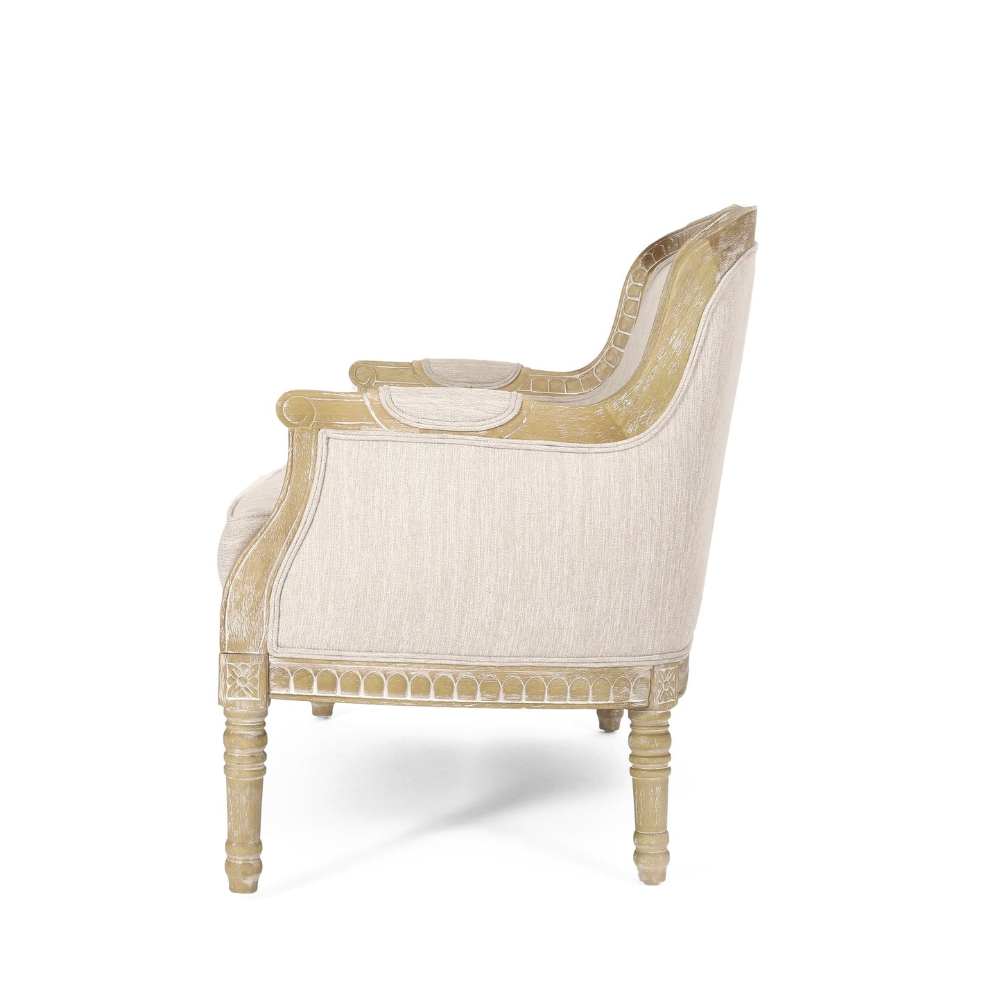 Divano a due posti beige marrone 49,75 in legno con struttura in legno di rubino e gambe in legno per soggiorno