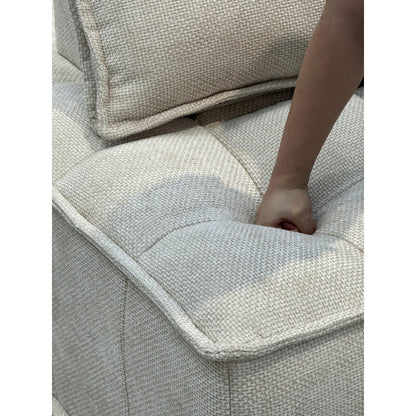 Set di divani modulari in ciniglia beige da 6 pezzi
