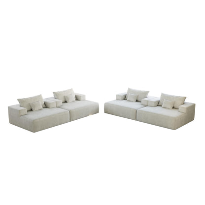 Divano letto singolo in ciniglia beige con cuscino per schienale