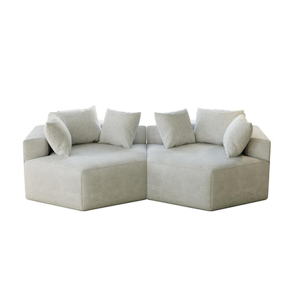 Divano letto singolo in ciniglia beige con cuscino per schienale