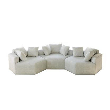 Divano letto singolo in ciniglia beige con cuscino per schienale