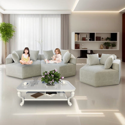 Divano letto singolo in ciniglia beige con cuscino per schienale