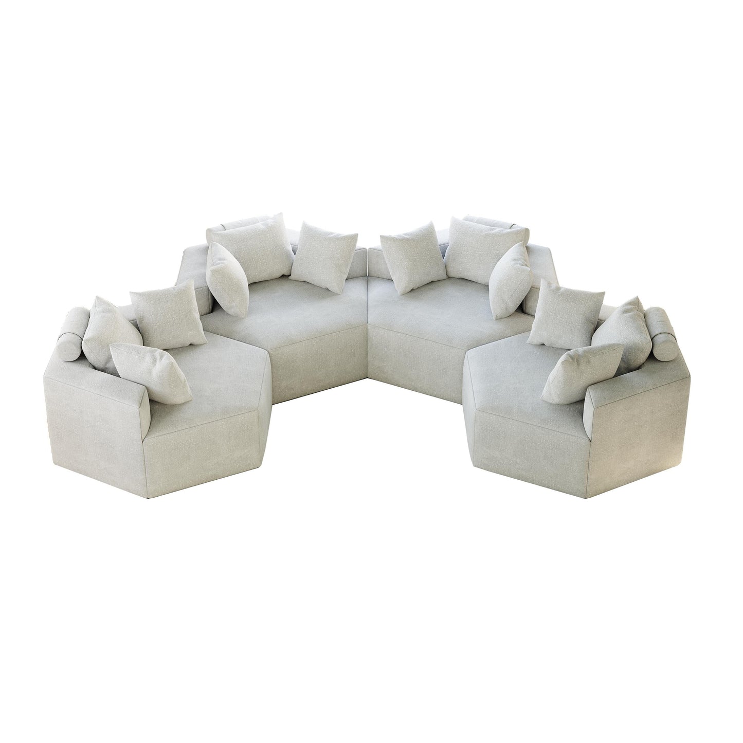 Divano letto singolo in ciniglia beige con cuscino per schienale