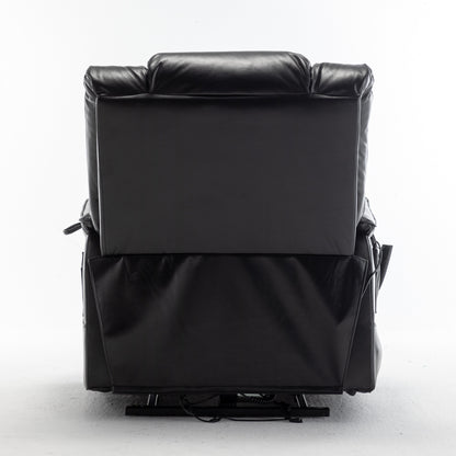 Poltrona reclinabile elettrica beige per anziani con reclinazione completa di 180°, motore OKIN, seduta ampia e tasche laterali