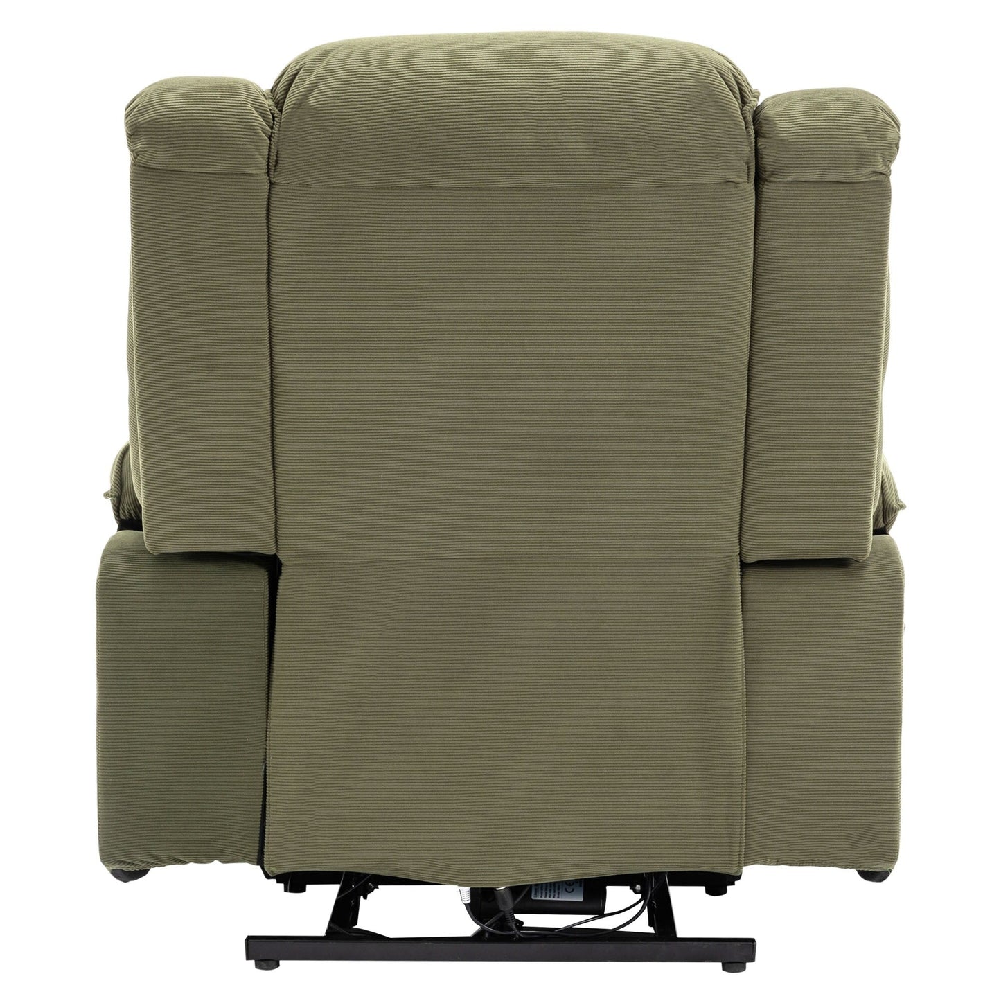 Poltrona reclinabile beige con massaggio riscaldato, infinite posizioni di reclinazione, tasche laterali e braccioli retrattili per il massimo comfort