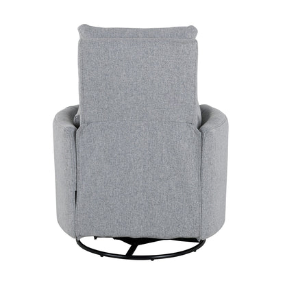 Poltrona reclinabile manuale beige con schienale girevole a 360° e regolabile, include due cuscini rimovibili
